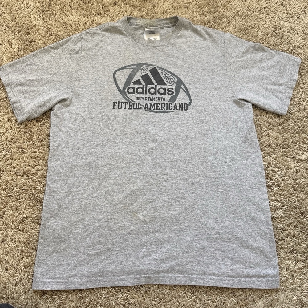 Vintage Adidas Departamento de Fútbol Americano Graphic Tee - Youth XL / Adult S